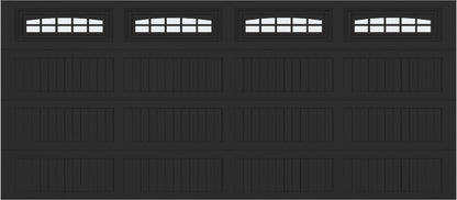 16x7 -  Cascade - Frosted  With glass Long - Black