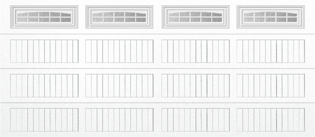 16x7 -  Cascade - Obscure  With glass Long - White