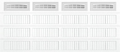 16x7 -  Cascade - Obscure  With glass Long - White