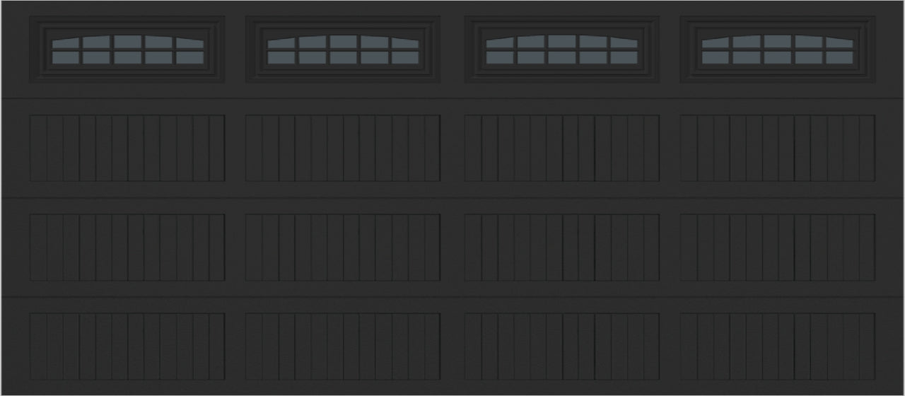 16x7 -  Cascade - Tinted  With glass Long - Black.