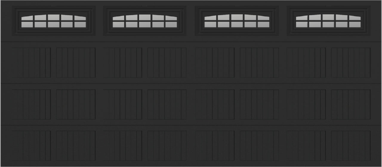 16x7 -  Cascade Short - Clear  With glass - Black