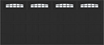 16x7 -  Cascade Short - Frosted  With glass - Black.