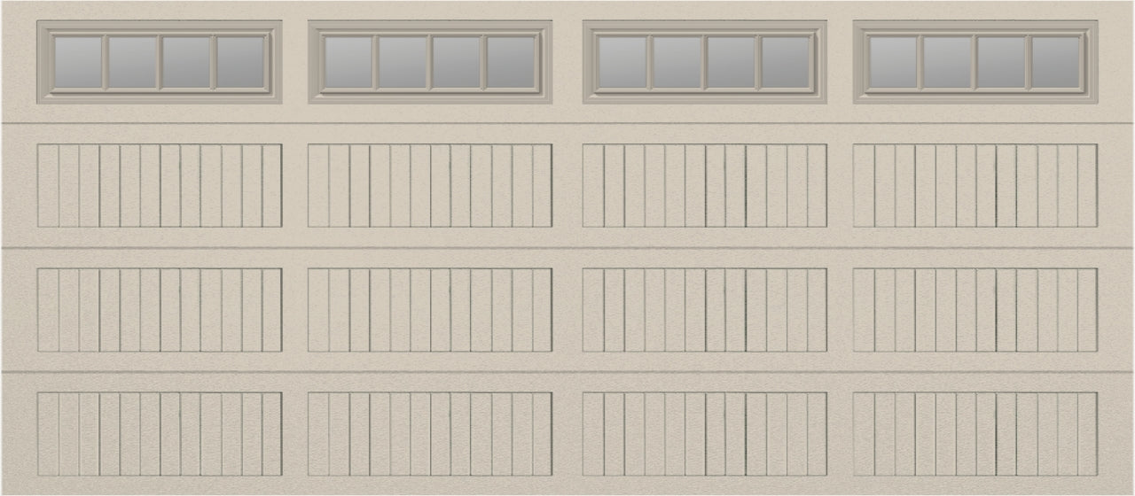 16x7 - Straight Stockbridge Long - Clear  With glass Long - Almond