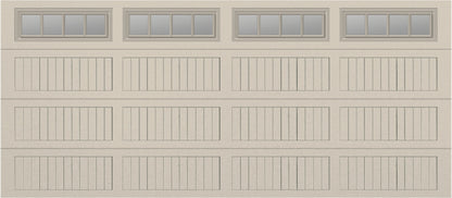 16x7 - Straight Stockbridge Long - Clear  With glass Long - Almond