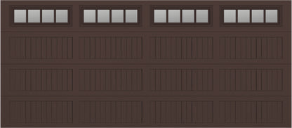 16x7 -  Straight Stockbridge Long - Clear  With glass Long - Brown