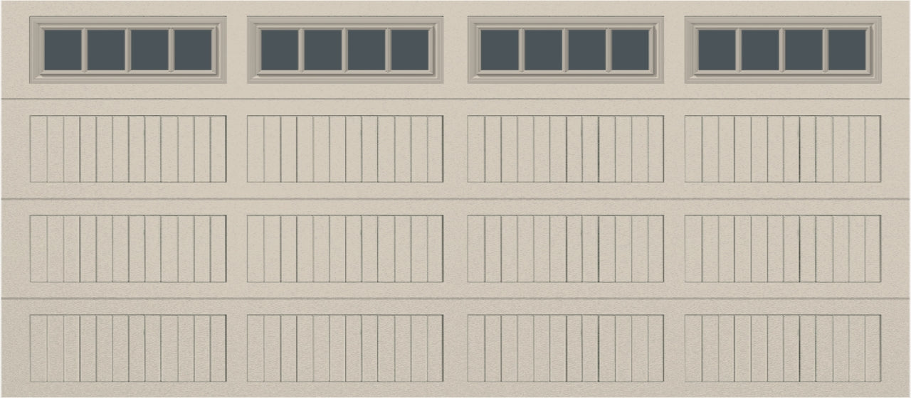 16x7 - Straight Stockbridge Long - Tinted   With glass Long - Almond