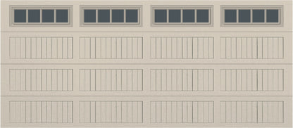 16x7 - Straight Stockbridge Long - Tinted   With glass Long - Almond