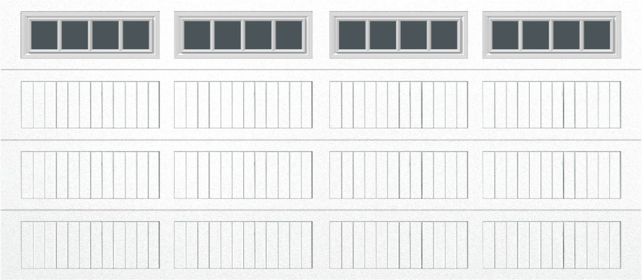 16x7 -  Straight Stockbridge Long - Tinted   With glass Long - White