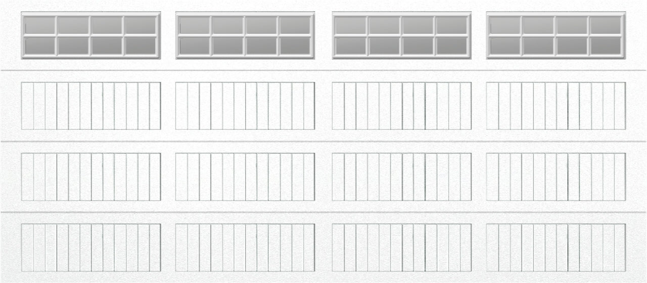 16x7 - Clear -  Stockton With glass Short - White