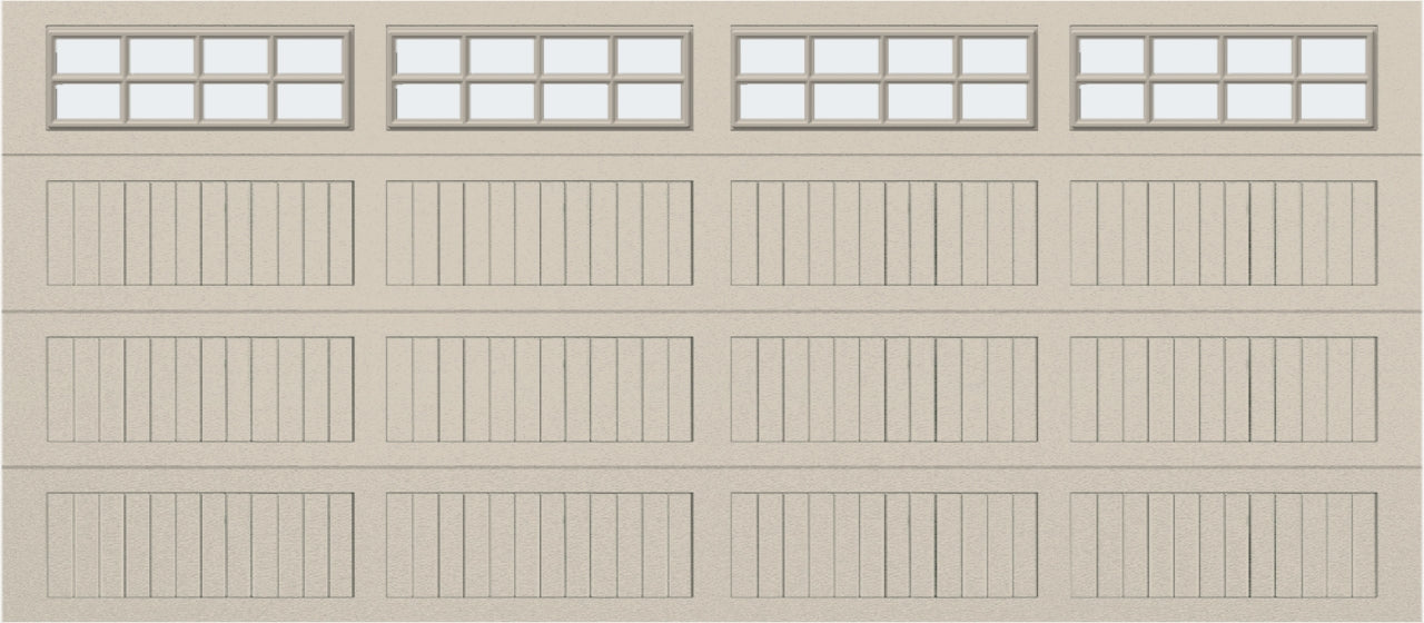 16x7 - Frosted - Long - Stockton With glass Long - Almond.