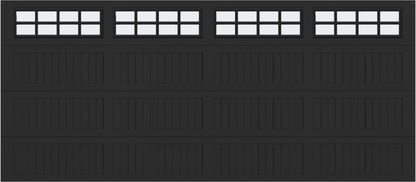 16x7 - Frosted -  Long - Stockton With glass Long - Black