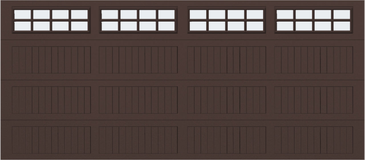 16x7 - Frosted  - Long - Stockton With glass Long - Brown