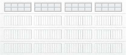 16x7 - Frosted -  Long -Stockton With glass Long - White