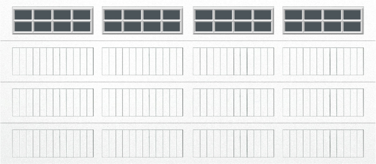 16x7 -  Tinted - Long Stockton With glass - White