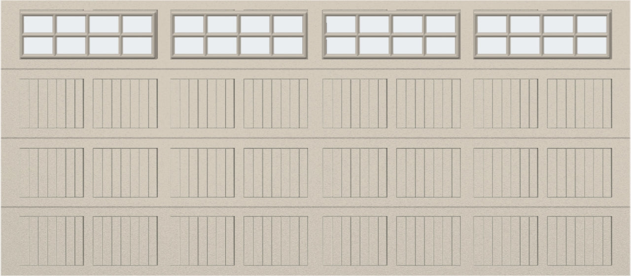 16x7 - Frosted -  Stockton With glass - Almond