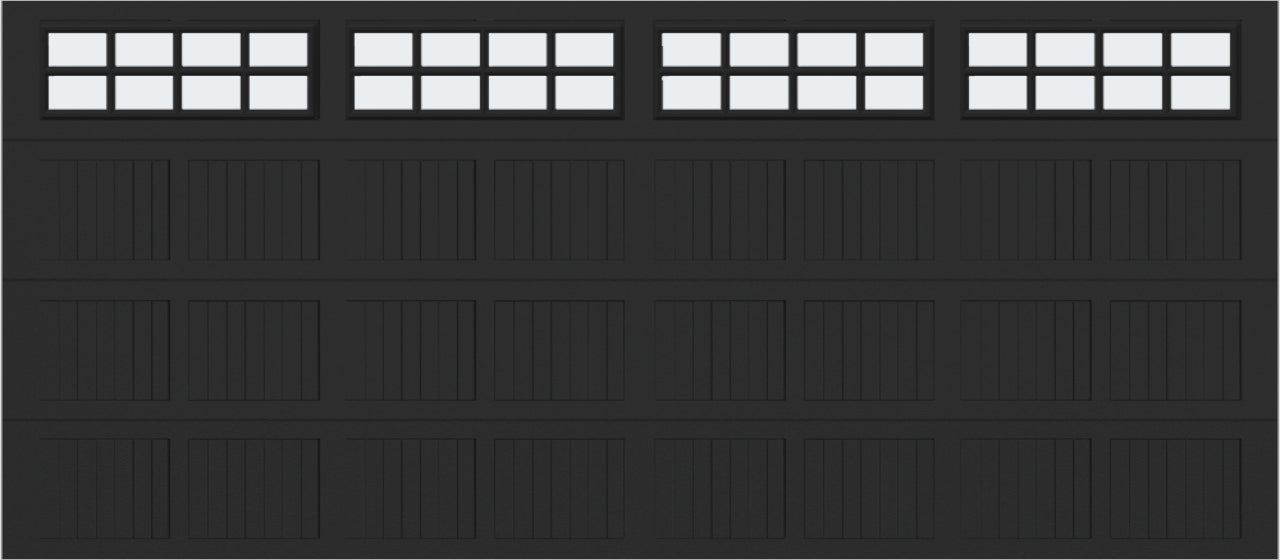 16x7 - Frosted -  Stockton With glass - Black