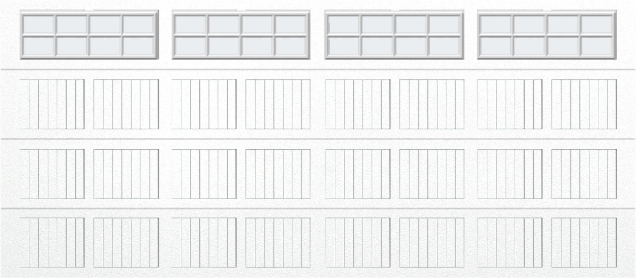 16x7 - Frosted -  Stockton With glass - White