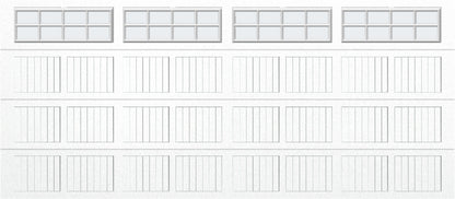16x7 - Frosted -  Stockton With glass - White
