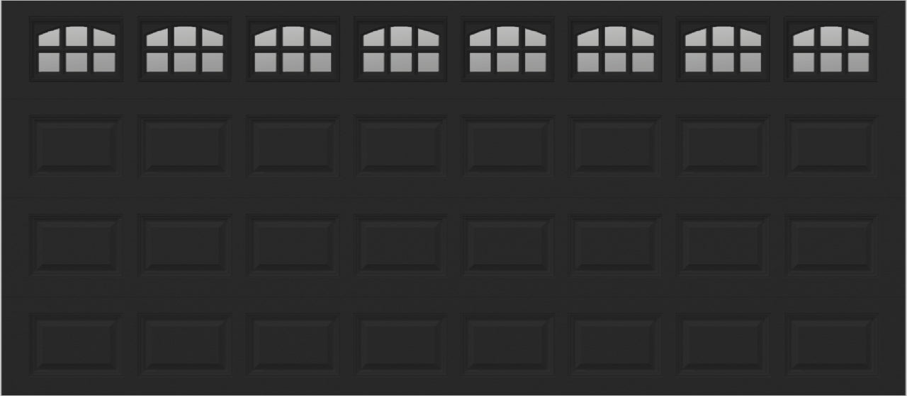 16x7 -  Cascade Short - Clear  With glass - Black