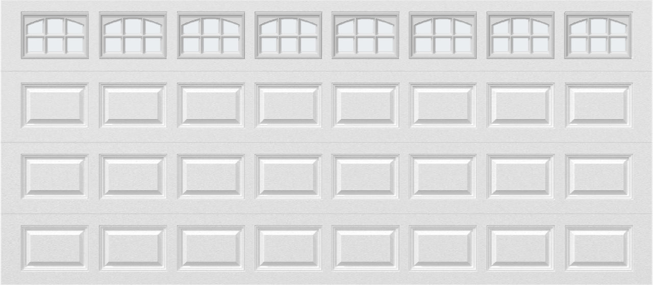 16x7 -  Cascade Short - Frosted  With glass - White