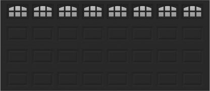 16x7 -  Cascade - Obscure With glass - Black