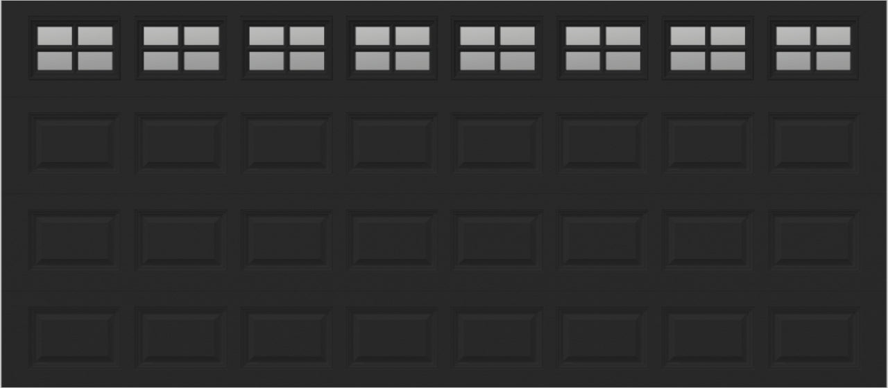 16x7 - Clear -  Stockton With glass Short - Black