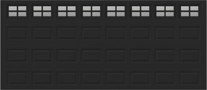 16x7 - Clear -  Stockton With glass Short - Black