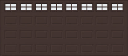 16x7 - Frosted  -  Stockton With glass - Brown