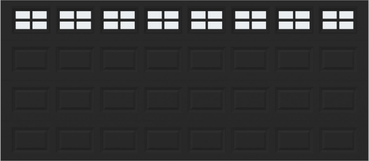 16x7 - Frosted -  Stockton With glass - Black