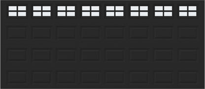 16x7 - Frosted -  Stockton With glass - Black