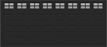 16x7 -  Obscure- Stockton With glass - Black.