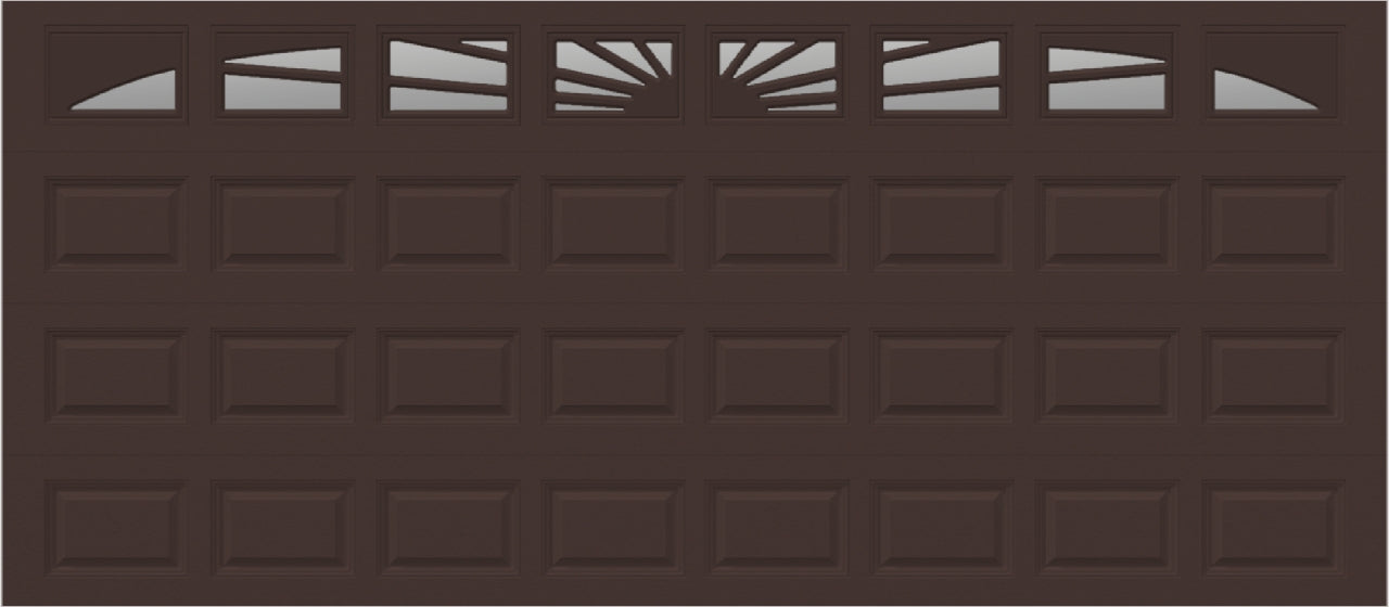 16x7 -  Sunburst - Clear With glass - Brown