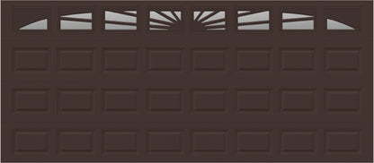 16x7 -  Sunburst - Clear With glass - Brown