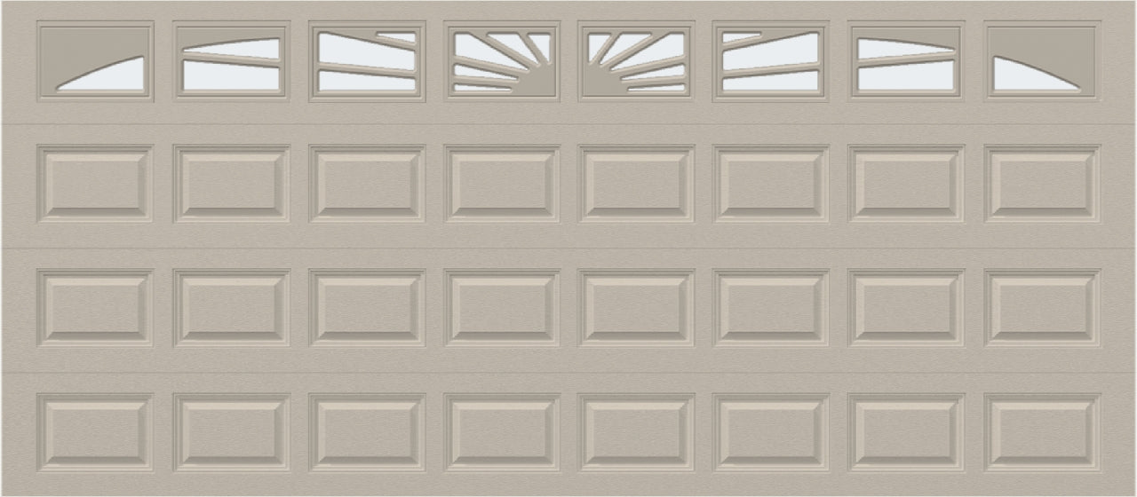 16x7 - Sunburst - Frosted -  With glass Long - Almond