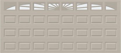 16x7 - Sunburst - Frosted -  With glass Long - Almond