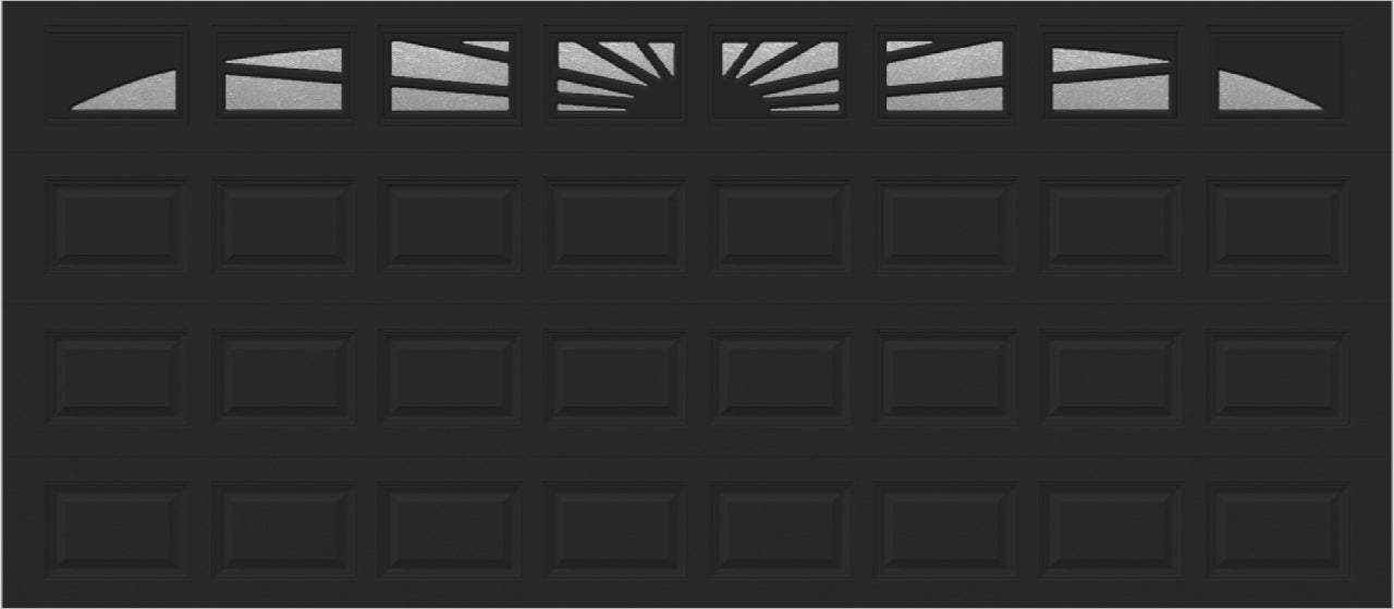 16x7 - Sunburst - Obscure - With glass Long - Black