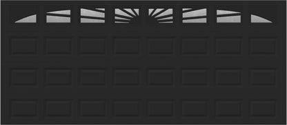 16x7 - Sunburst - Obscure - With glass Long - Black