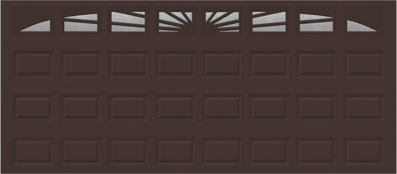 16x7 - Sunburst - Obscure - With glass Long - Brown