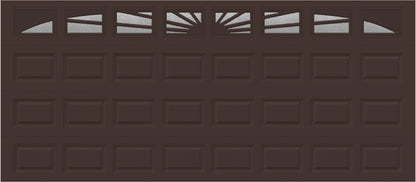 16x7 - Sunburst - Obscure - With glass Long - Brown