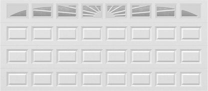 16x7 - Sunburst - Obscure - With glass Long - White