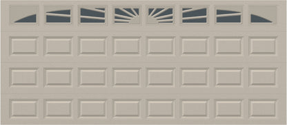 16x7 - Sunburst - Tinted -  With glass Long - Almond