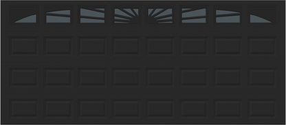 16x7 -  Sunburst - Tinted -   With glass Long - Black