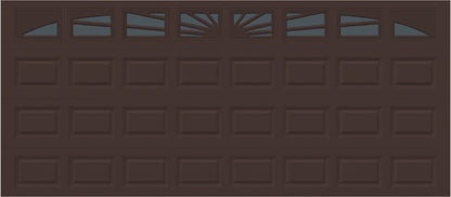 16x7 -  Sunburst - Tinted -  With glass Long - Brown