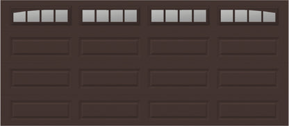 16x7 -  Long with glass Arched Stockbridge Long - Clear  With glass Long - Brown