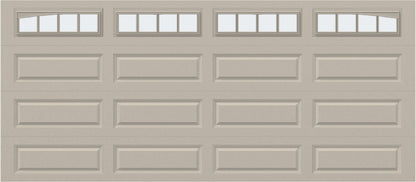 16x7 - Arched Stockbridge Long - Frosted With glass Long - Almond