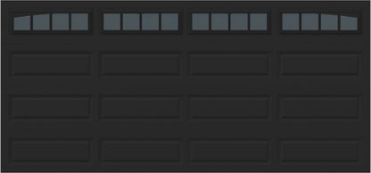 15x7 -  Arched Stockbridge Long - Tinted With glass Long - Black