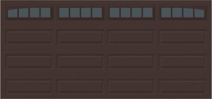 15x7 -  Arched Stockbridge Long - Tinted With glass Long - Brown