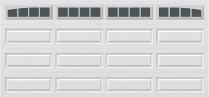 15x7 -  Arched Stockbridge Long - Tinted With glass Long - White