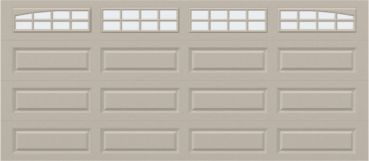 16x7 - Arched Stockton Long - Frosted With glass Long - Almond