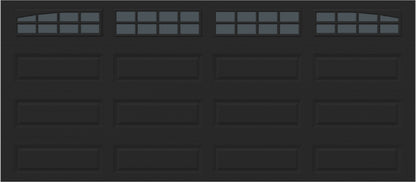 16x7 - Arched Stockton Long - Tinted With glass Long - Black